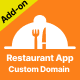 Restaurant App Custom Domain web add-on
