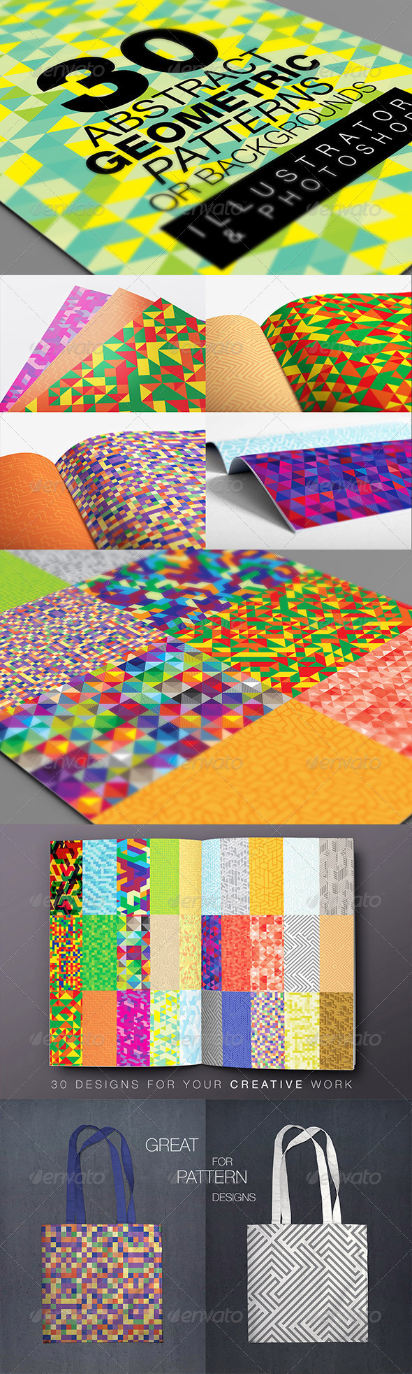 Abstract Geometric Backgrounds V.1 - Backgrounds Decorative