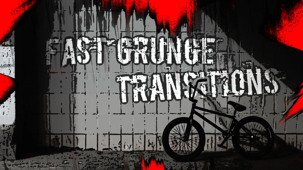 Fast Grunge Transitions Logo Stings template preview