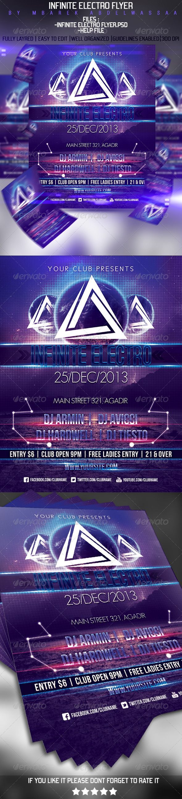 Infinite Electro Flyer - Events Flyers