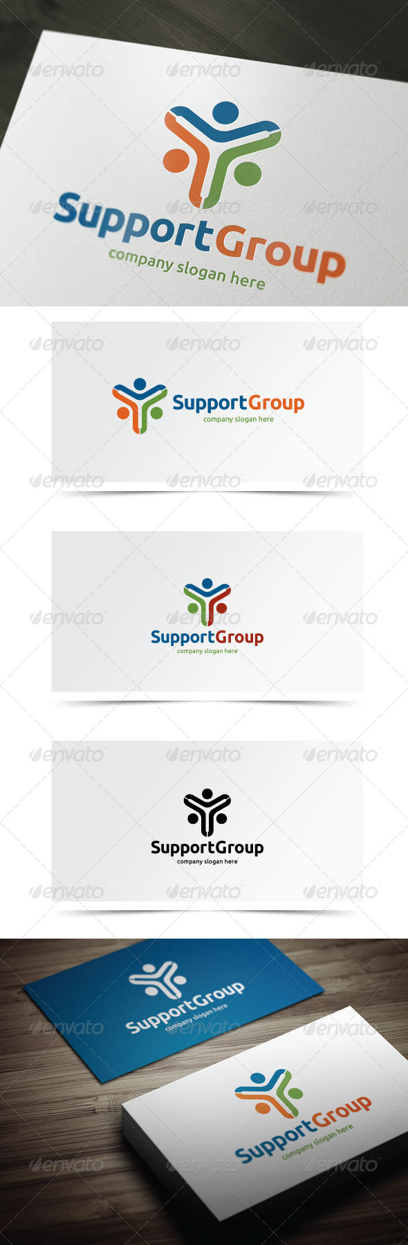 Support Group - Humans Logo Templates
