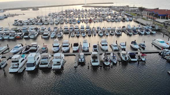 Aerial view of a Marina