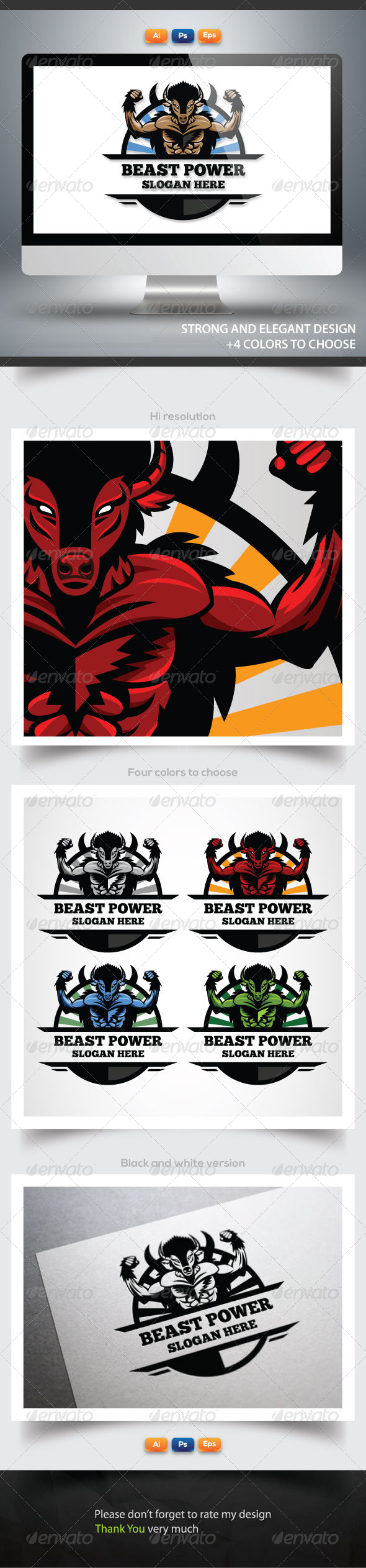 Beast Power - Animals Logo Templates
