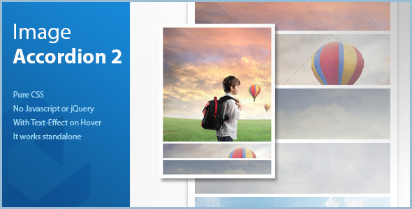 Pure CSS Image Accordion on Hover (vertical) - CodeCanyon Item for Sale