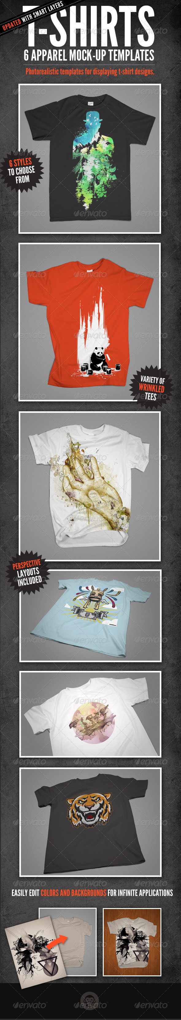 T-Shirt Mock-Ups - Apparel Design - T-shirts Apparel