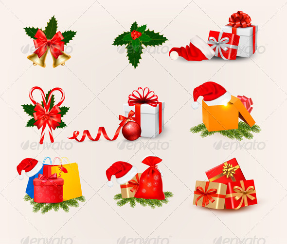 Big Set of Christmas Icons and Objects - Christmas Seasons/Holidays
