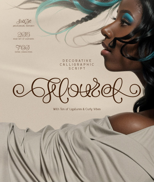 Flourel - Decorative Calligraphic Script Font