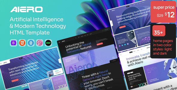 Aiero - AI Agency & Technology HTML Template