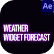 Weather Widget Forecast After Effect - VideoHive Item for Sale