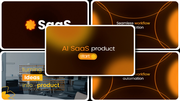 AI SaaS Product Promo Video After Effect Elements template preview