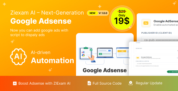 Ziexam AI – Google AdSense Integration Add-on