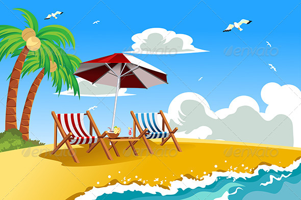 Beach Chairs - Landscapes Nature