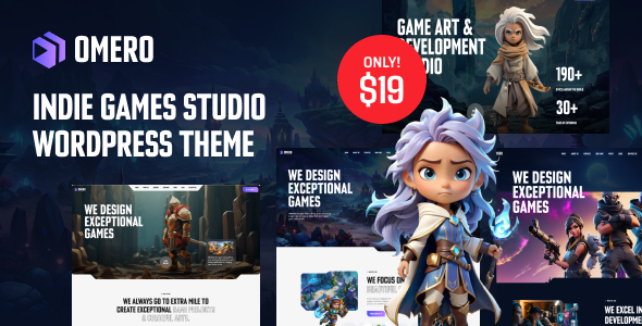 Omero – Indie Games studio WordPress Theme