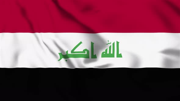 4K Iraq Flag - Loopable