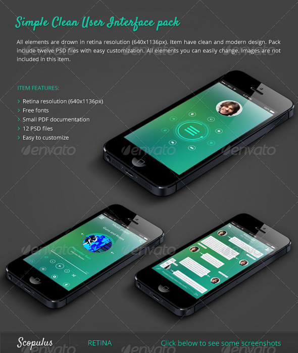 Simple Clean UI Pack - User Interfaces Web Elements