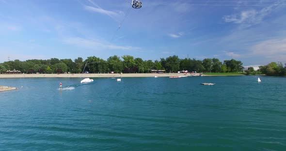 Wakeboarding at Wake Park Jarun, Croatia alt