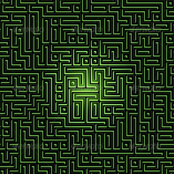 Labyrinth Maze Background - Abstract 3D Renders