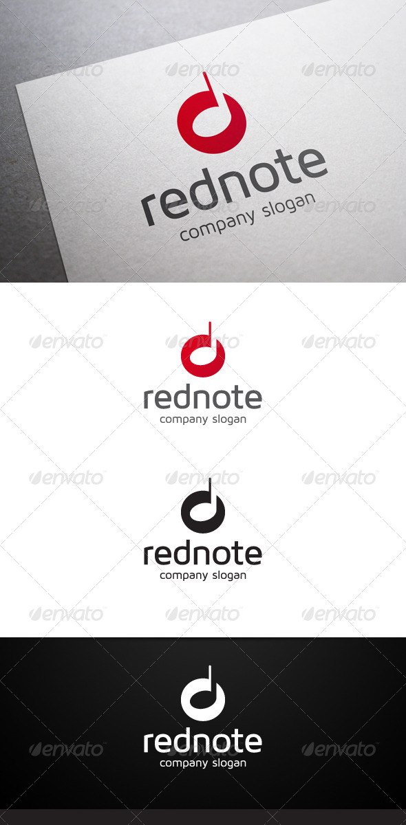 Red Note Logo - Symbols Logo Templates