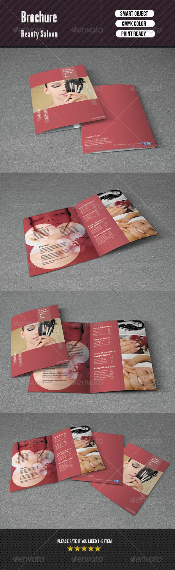 Bifold Brochure- Beauty Salon - Corporate Brochures