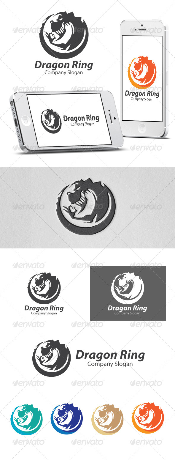 Dragon Ring Game Logo - Animals Logo Templates