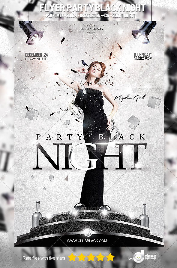 Flyer Party Black Night - Clubs & Parties Events