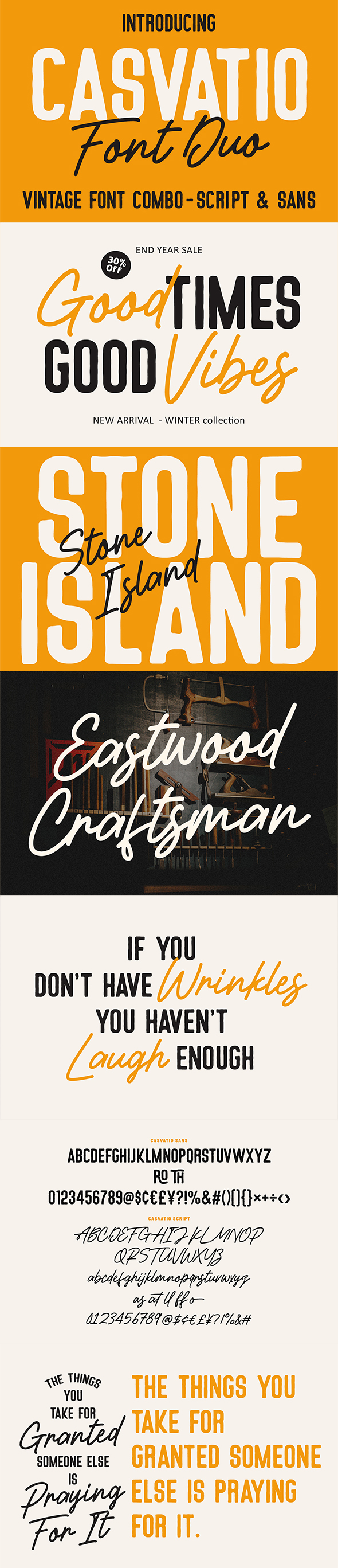 Casvatio Font Duo Vintage Combo Script Sans