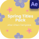 Spring Titles Pack After Effects - VideoHive Item for Sale
