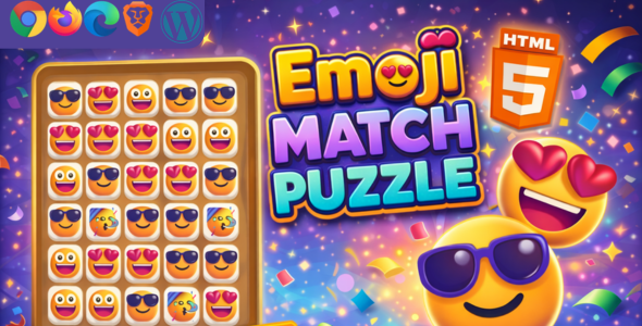 Emoji Match Puzzle - HTML5 Game For Website | Easy to Reskin