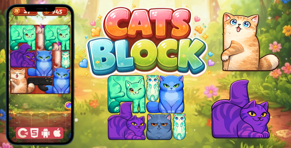 Cats Puzzle Game - HTML5 Game, Construct 3