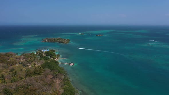 Beautiful Tropical Island Aerial View