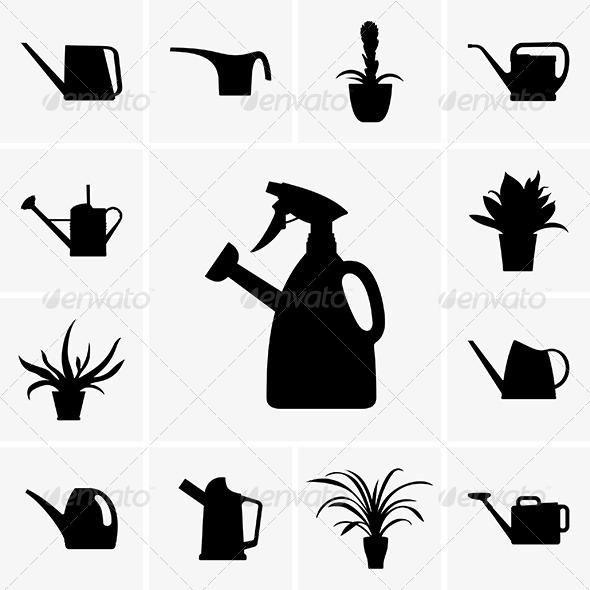 Watering Cans - Decorative Symbols Decorative