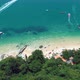 Tropical scenery of caribbean island at Paraty Rio de Janeiro Brazil