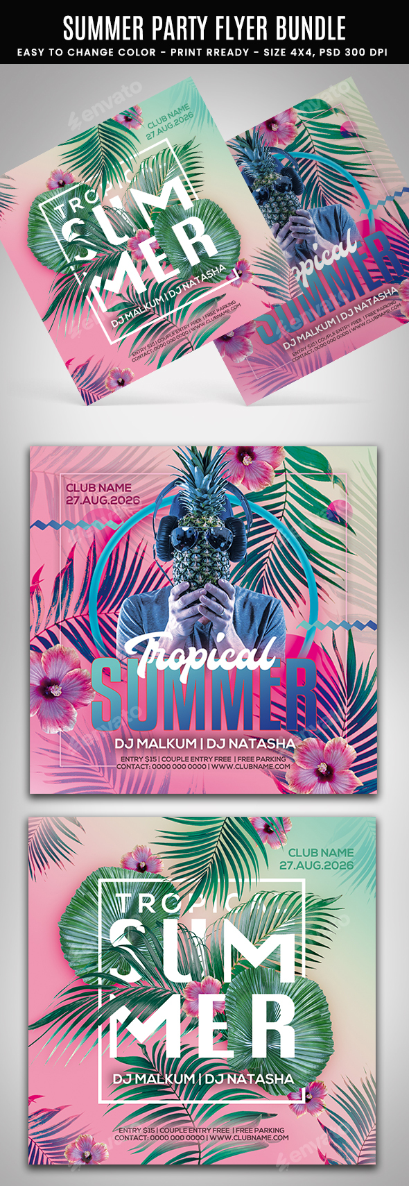 Summer Party Flyer Bundle
