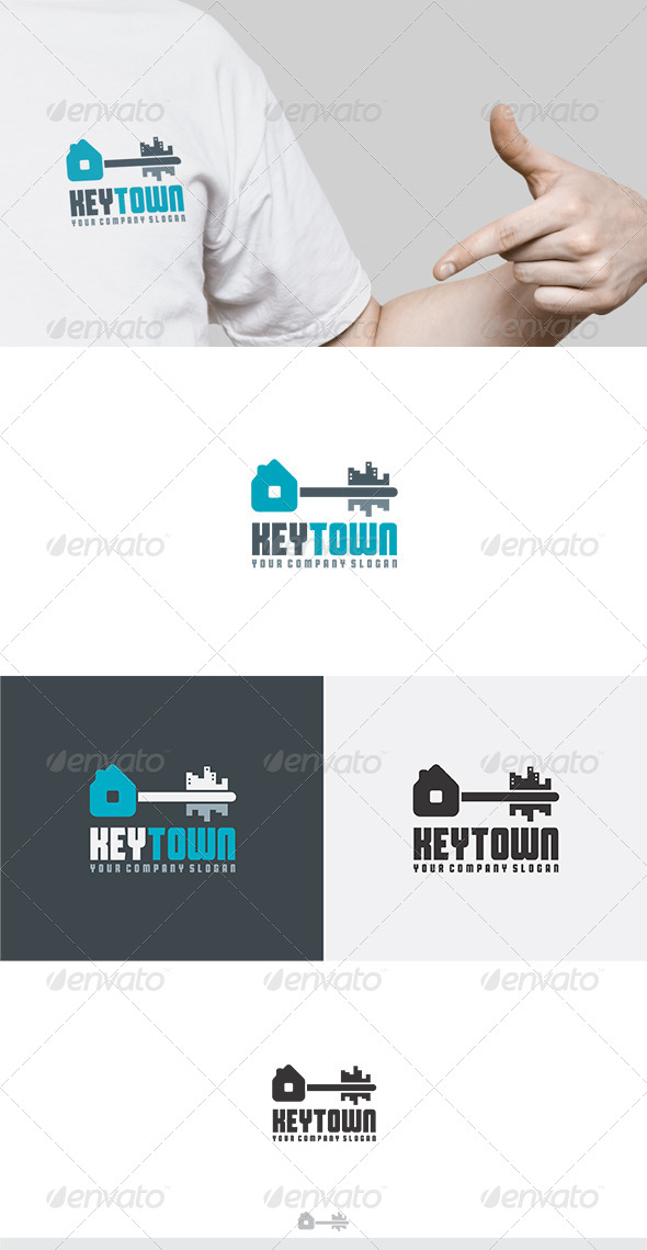 Key Town Logo - Buildings Logo Templates