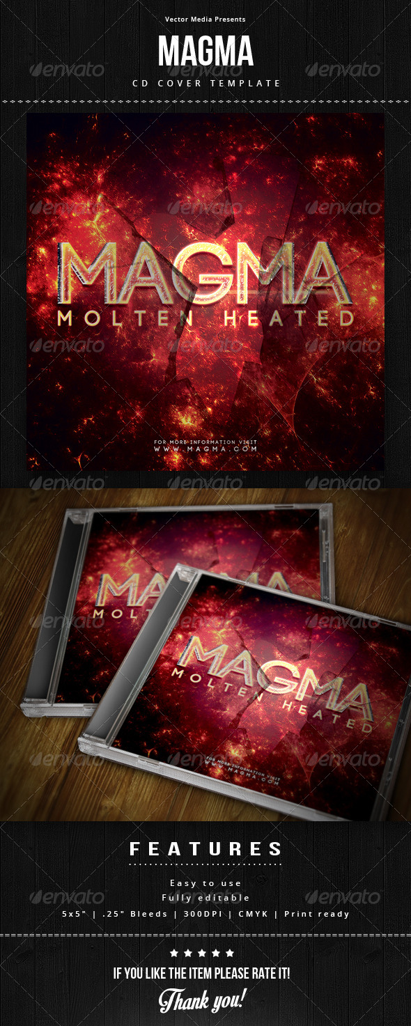 Magma - Cd Cover - CD & DVD Artwork Print Templates