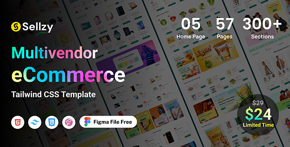 Sellzy - Multivendor eCommerce Tailwind CSS Template