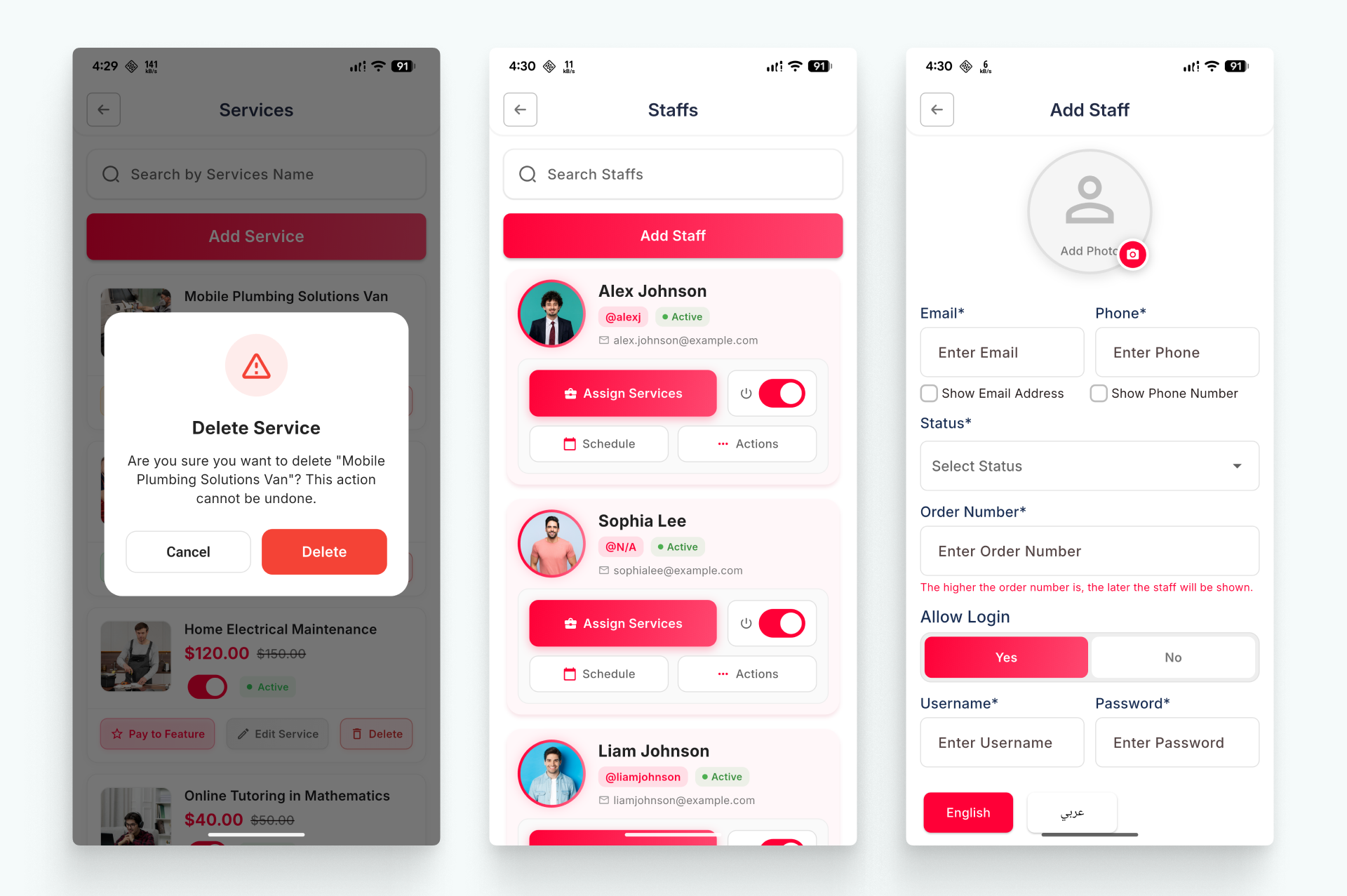 Bookapp - Service / Appointment Booking Management Mobile App for ...