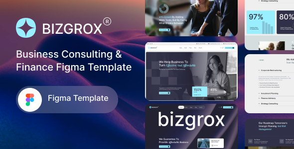 Bizgrox - Business Consulting & Finance Figma Template