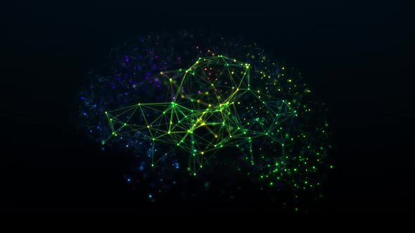 Sci-Fi Colored Brain Loop