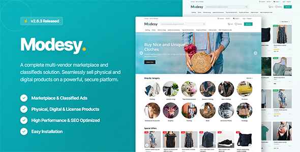 Modesy - Marketplace & Classified Ads Script