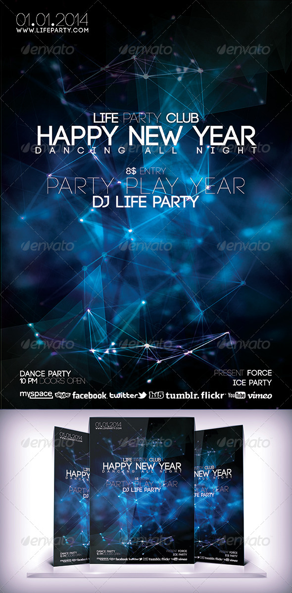 Happy New Year Flyer - Flyers Print Templates
