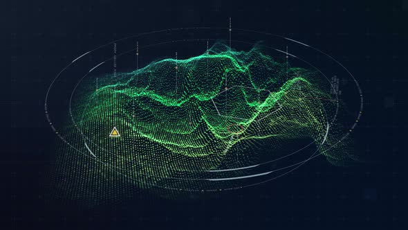 Futuristic HUD Holographic Terrain alt