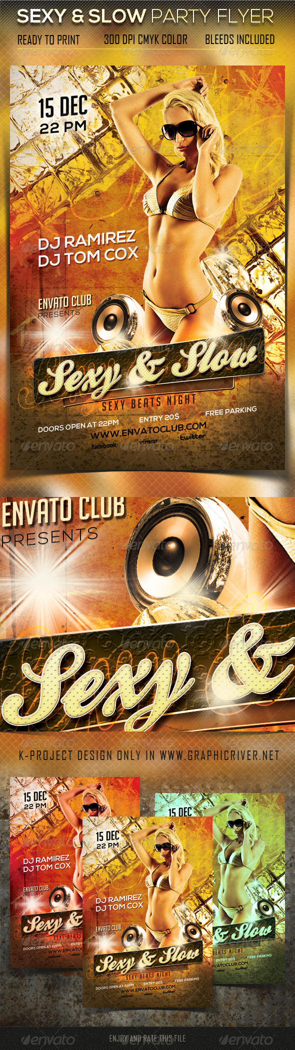 Sexy Slow Party Flyer - Clubs & Parties Events