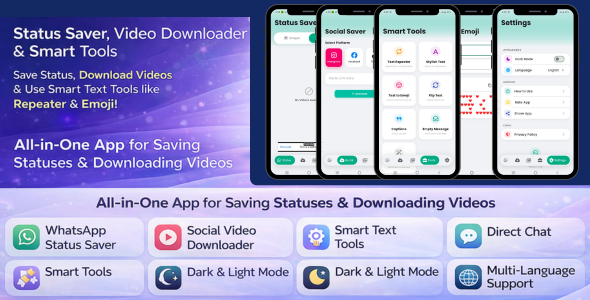 SaveMate: Status Saver, Video Downloader & Smart Tools Save Status, Download Videos & Use Smart Text