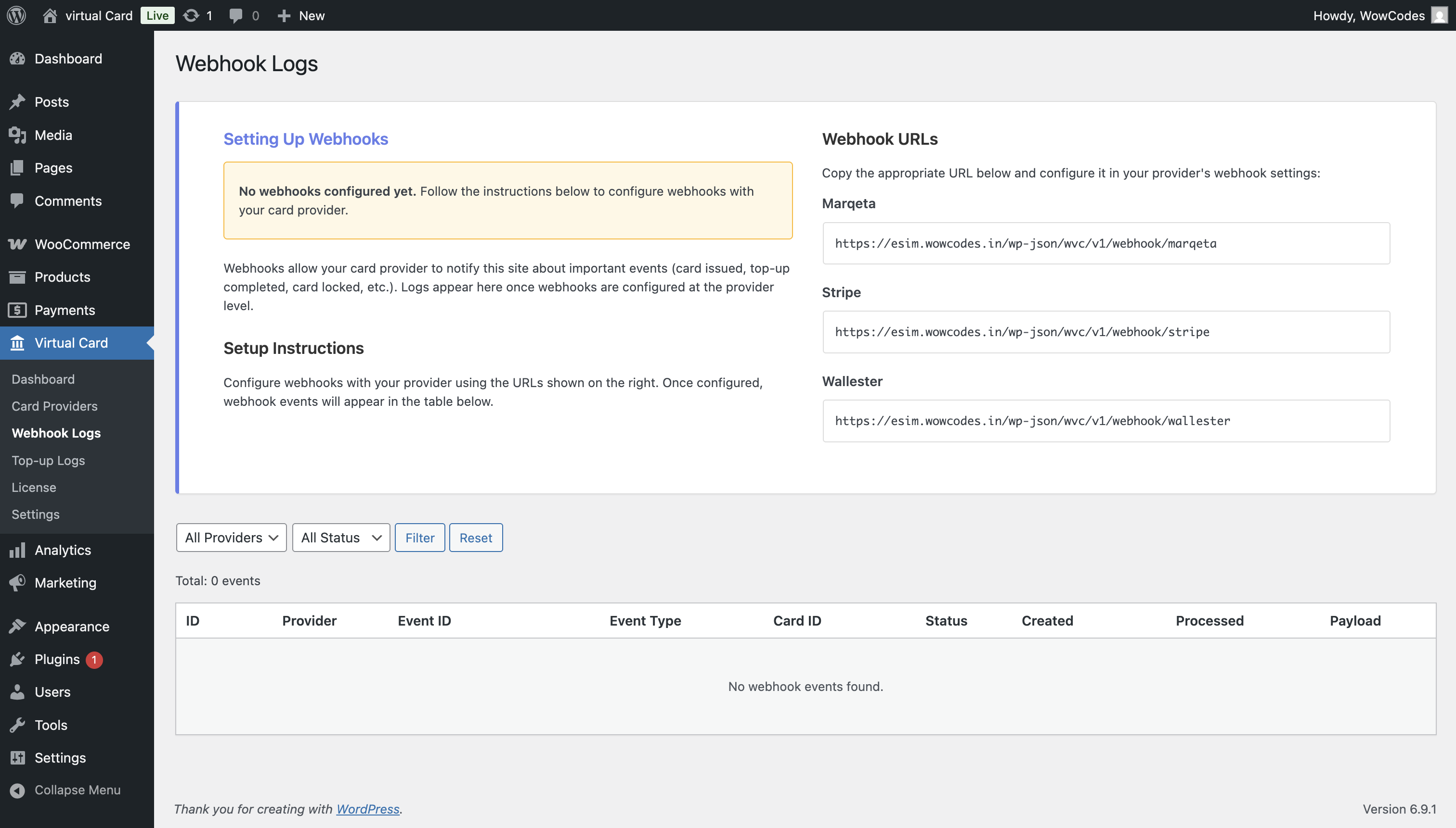 Virtual Card Issuing Plugin – Stripe, Marqeta & Wallester API Integration | WooCommerce