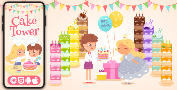 Cake Tower - HTML5 Game,Construct 3