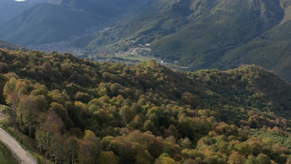 Hotel on a Background of Beautiful Mountains alt
