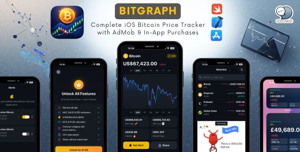 BitGraph – Complete iOS Bitcoin Price Tracker with AdMob & In-App Purchases