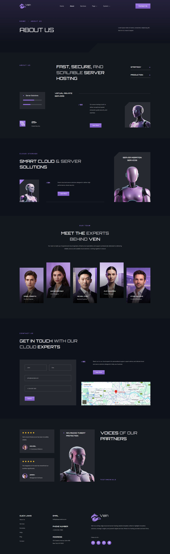 Vein - Cloud & Server Hosting Elementor Template Kit