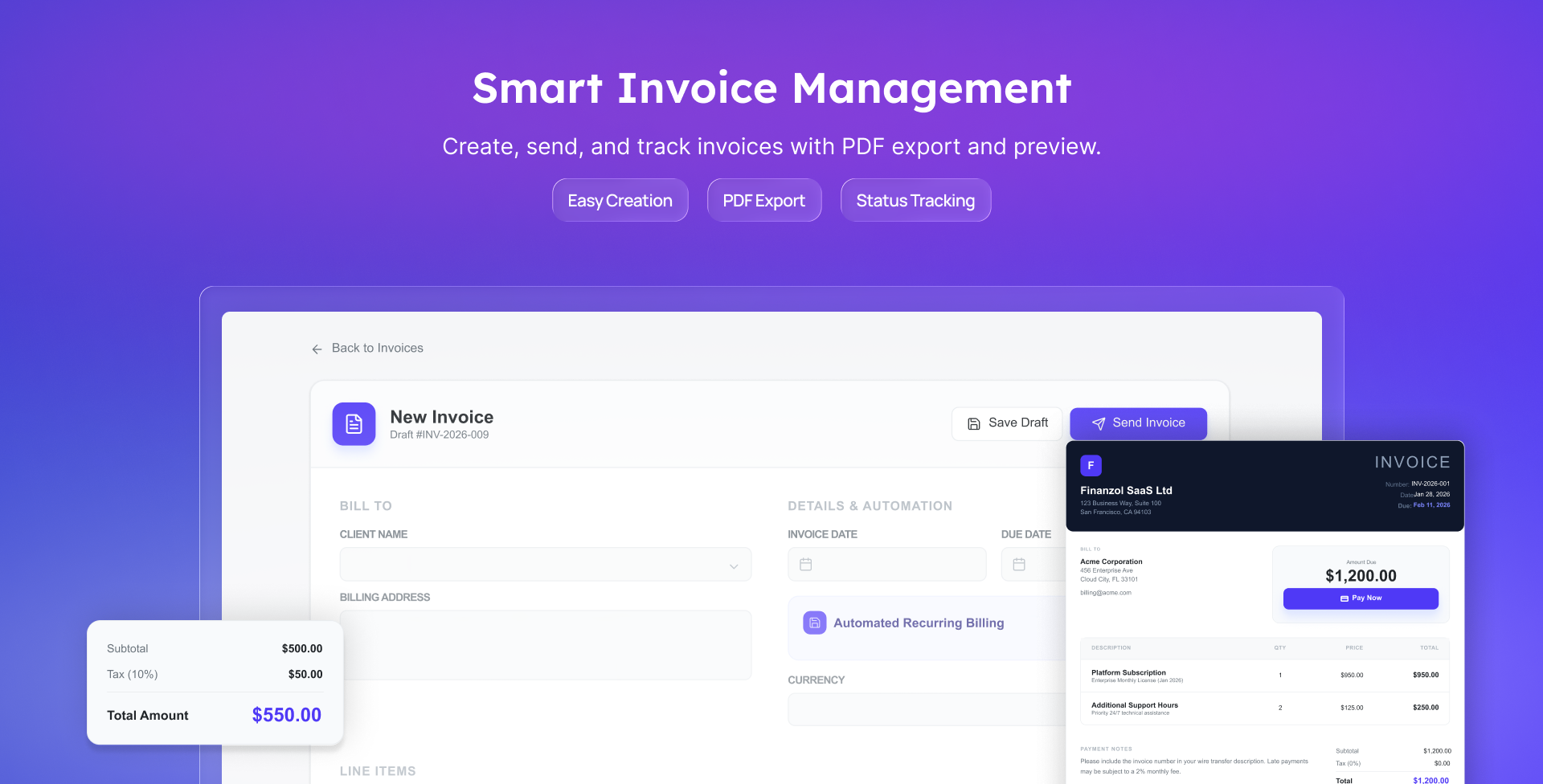 Finanzol - React Financial Dashboard & Admin Template